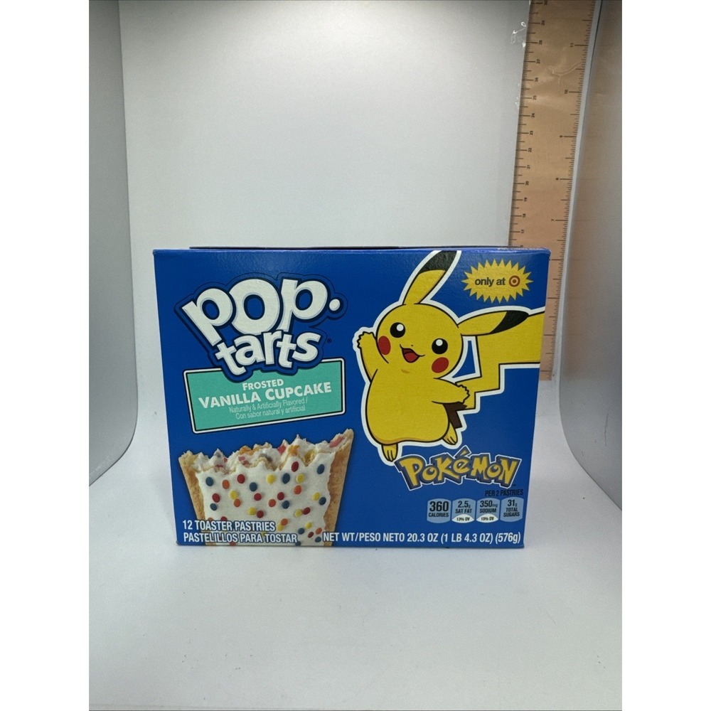 Pop-Tarts Pokemon Frosted Vanilla Cupcake 12ct Target Exclusive Pikachu Box‎